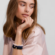 Lunya 3pk Washable Silk Thin Scrunchie - #Deep Blue/Delicate Pink/Immersed Black