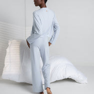 Slumberknit™ Long Sleeve Pant Set - #Tranquil Blue