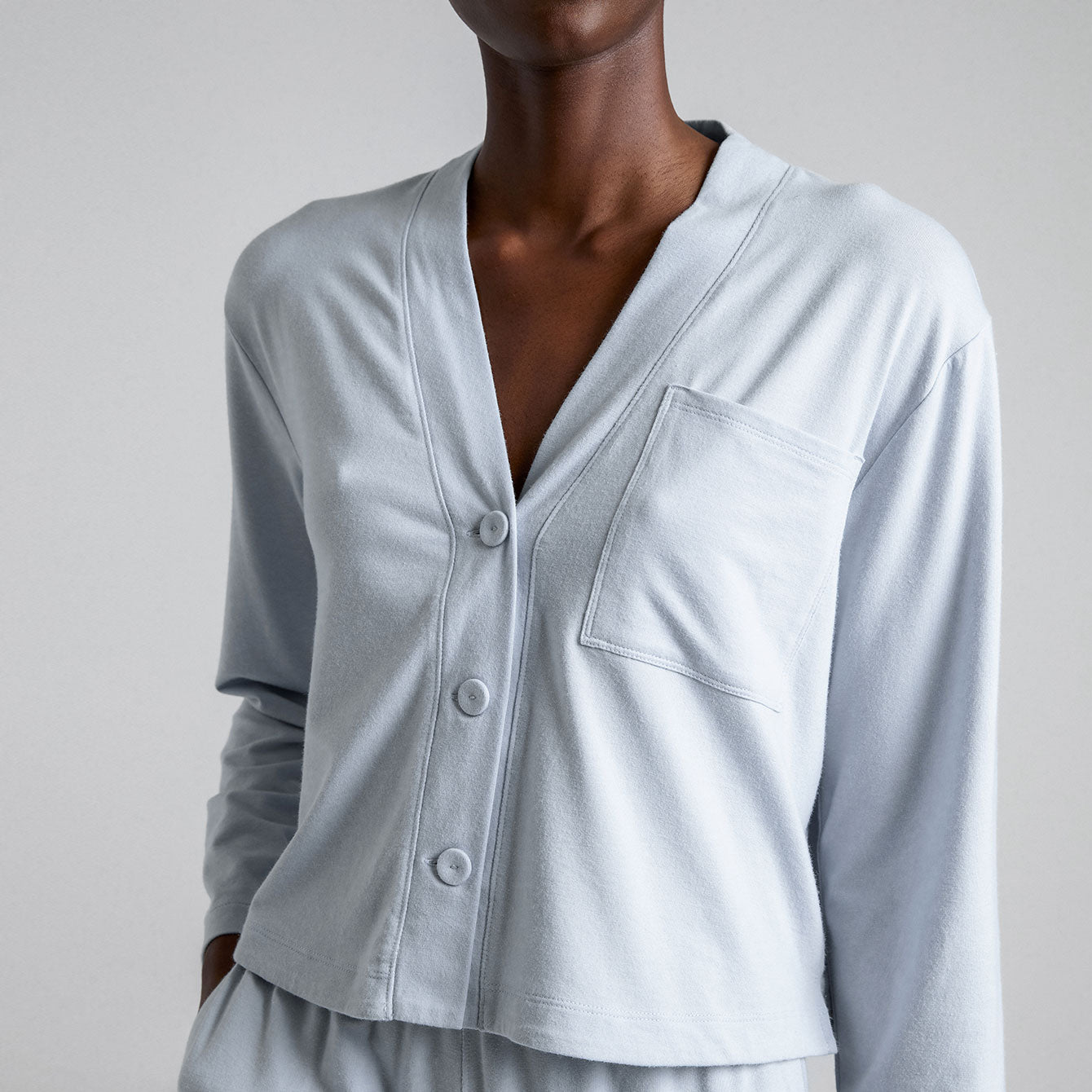 Slumberknit™ Long Sleeve Pant Set - #Tranquil Blue