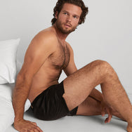 Lunya Men's Washable Silk Boxer- #Immersed Black