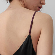Lunya Pajamas Washable Silk Button Front Tank Knicker Set - #Immersed Black/Calliope Wine